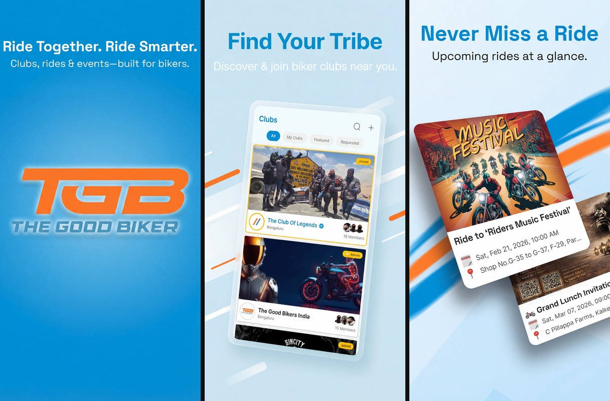 The Good Biker app screenshot